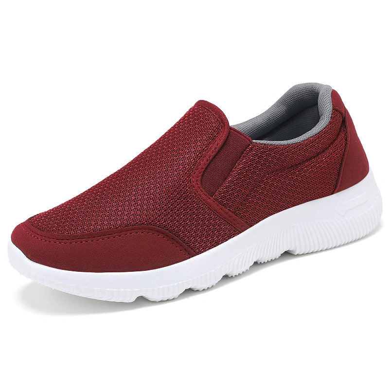 Herren nan atmungsaktiver Slip-On Freizeitschuh mit dehnbarem Einstieg, gestricktem Mesh-Obermaterial und stoßdämpfender EVA-Sohle Drune