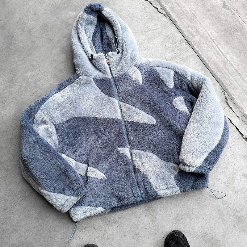 Drune | Warme Lammwolljacke mit Reißverschluss