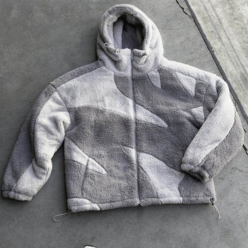 Drune | Warme Lammwolljacke mit Reißverschluss