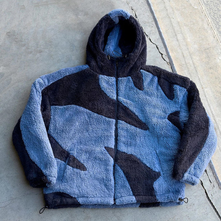 Drune | Warme Lammwolljacke mit Reißverschluss