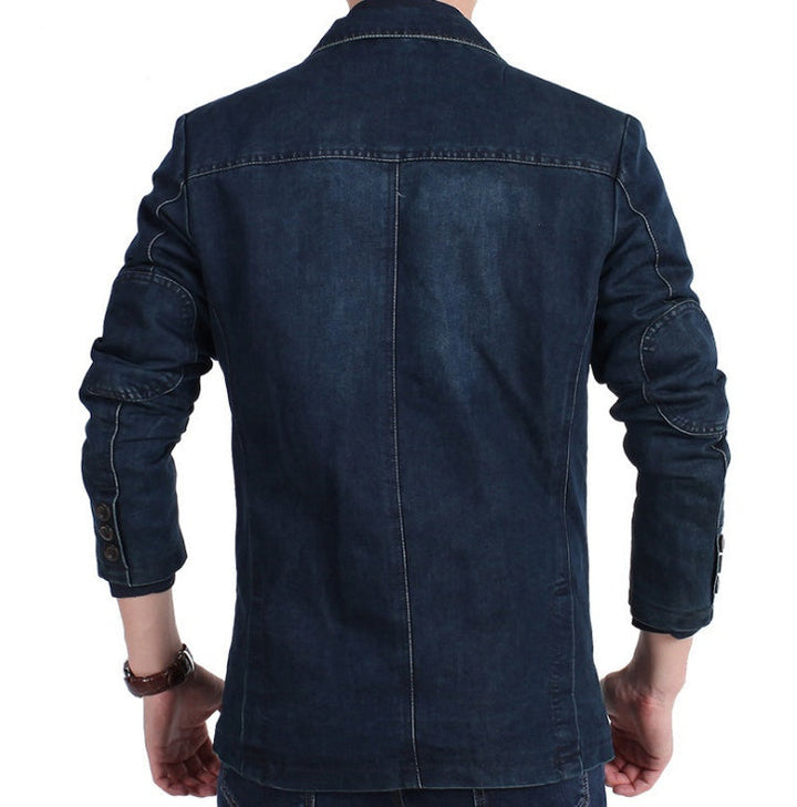 Drune | Herren Denim Baumwolle Blazerjacke
