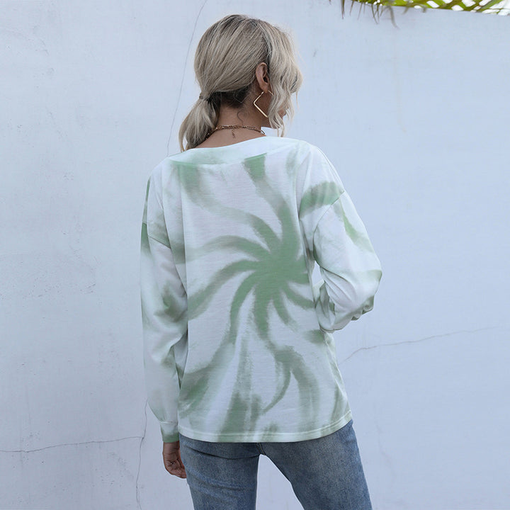 Damen Oversized Pullover mit tiefem V-Ausschnitt und modischen Knopfdetails Drune