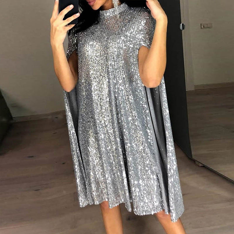 Damen Glamouröse Abendkleid mit Cape Drune