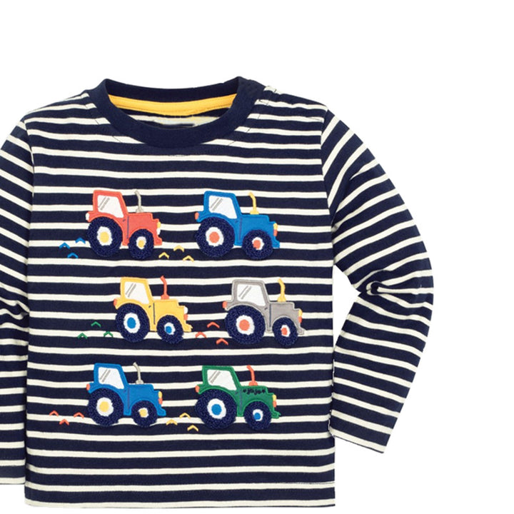 Jungen Langarmshirt mit lustigem Traktor-Motiv Drune