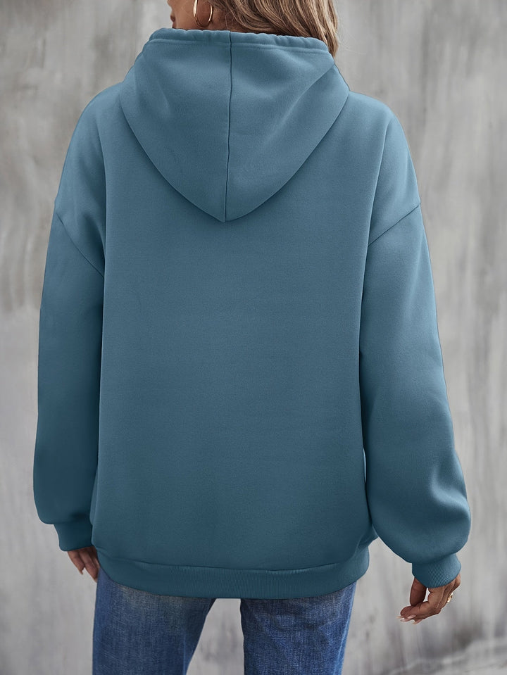 Drune | Hoodie mit Druck Baumwollmischung Lässiger Stil