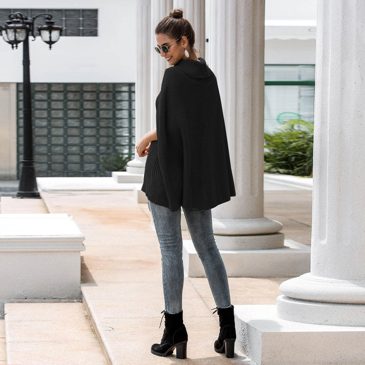 Damen Cape-Pullover mit strukturiertem Design und weitem Schnitt Drune