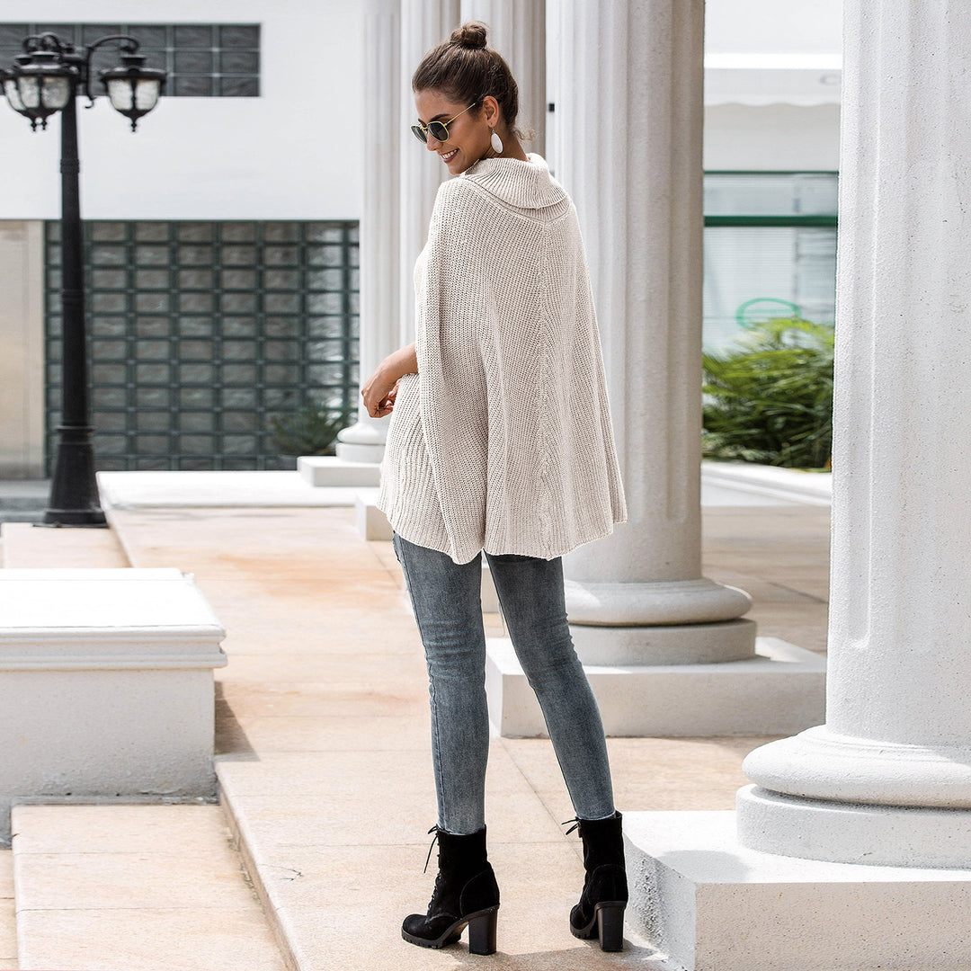 Damen Cape-Pullover mit strukturiertem Design und weitem Schnitt Drune