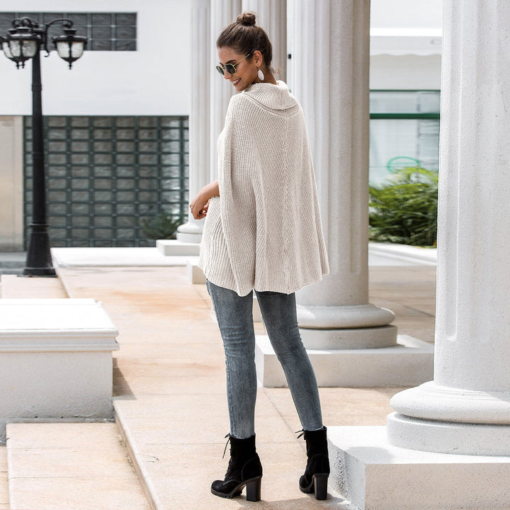 Damen Cape-Pullover mit strukturiertem Design und weitem Schnitt Drune