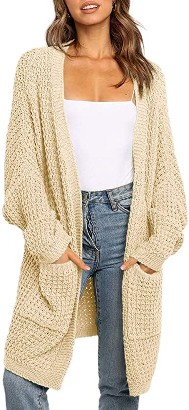 Damen Strickcardigan mit großzügigen Taschen und lockerer Passform Drune