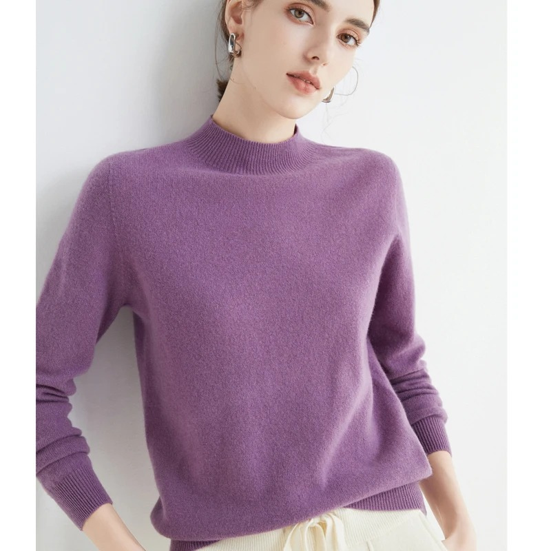 Drune | Cashmere Pullover Damen Rundhals Weicher und Leichter Strickpullover