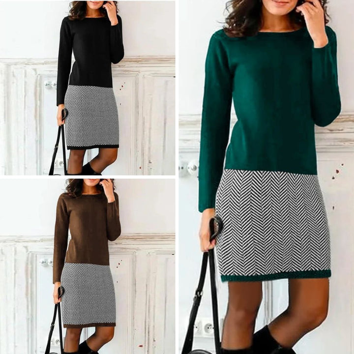 Drune | Schickes Kleid mit Hahnentritt-Saum