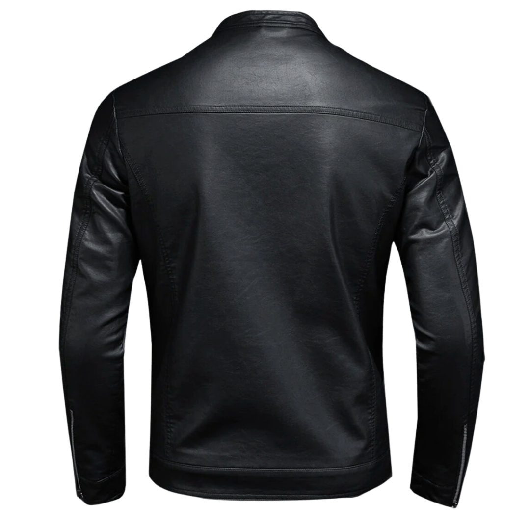 Drune | Trendig Leder Bikerjacke für Männer