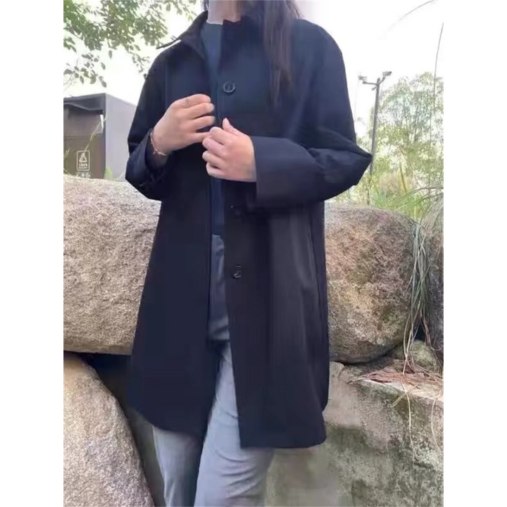 Drune | Stylischer Einreihiger Kurzer Trenchcoat für Damen