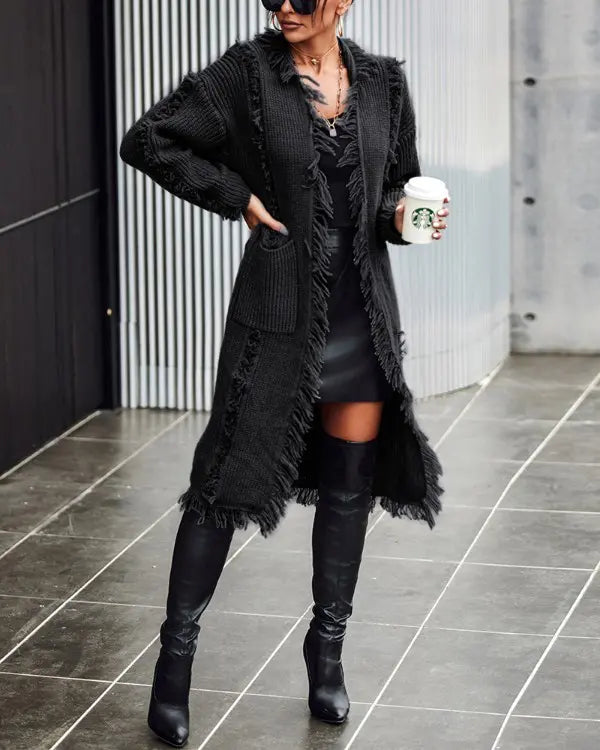 Drune | Kuschelige Strickjacke Mit Kordeln