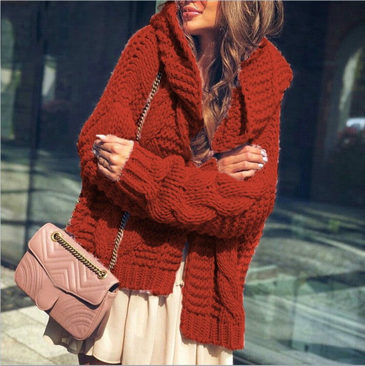 Damen Grobstrick-Cardigan mit voluminösen Ärmeln und lässigem Schnitt Drune