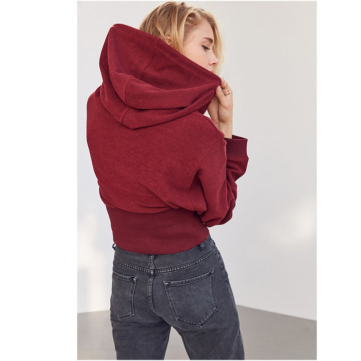 Damen cropped Kapuzenpullover Drune 1772505869