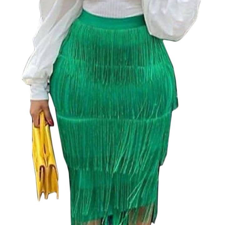 Damen eleganter Fransenrock Drune