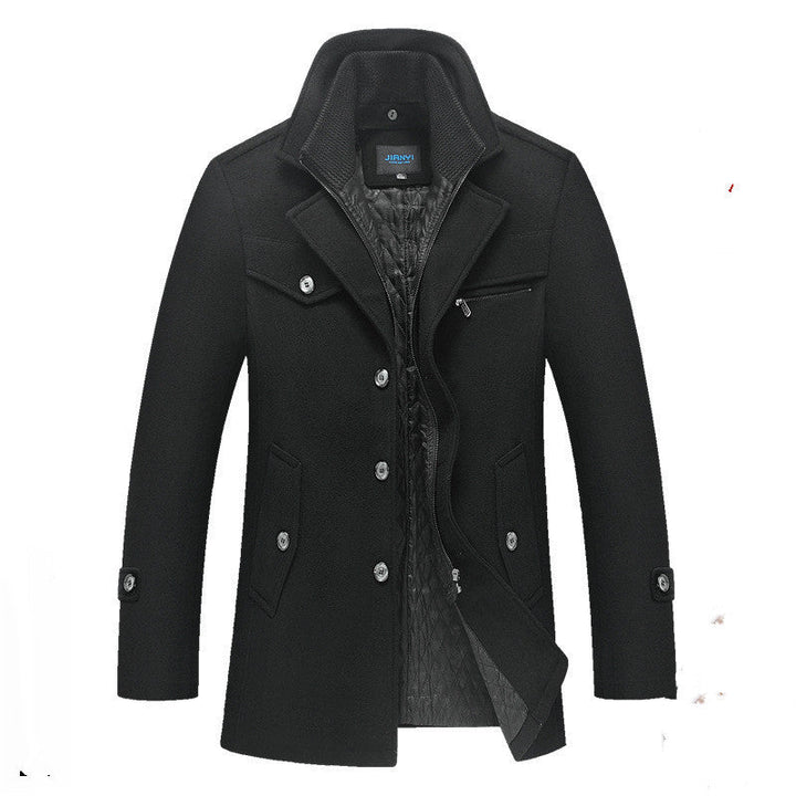 Drune | Warmer knielanger Trenchcoat für Männer