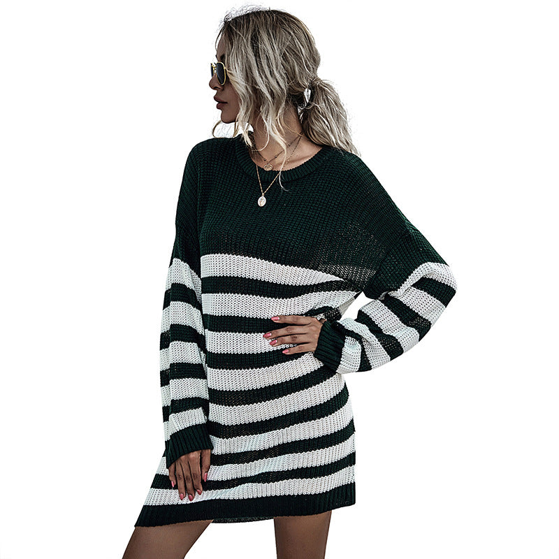 Damen Strickkleid im lässigen Streifenlook Drune