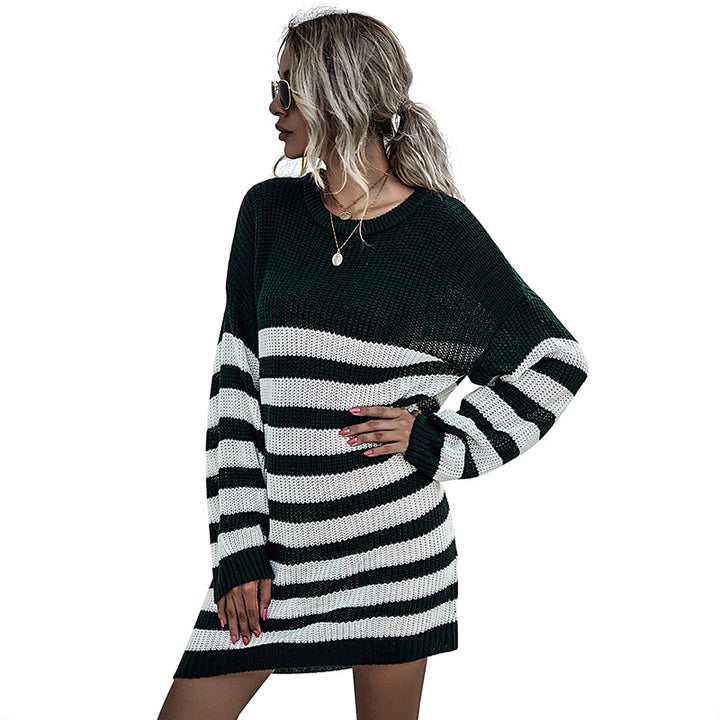 Damen Strickkleid im lässigen Streifenlook Drune