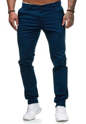 Herren nan schmal geschnittene Baumwollstretch-Chino mit mittlerer Leibhöhe und Komfortbund Drune