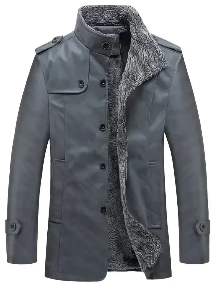 Drune | Herrenlederjacke mit Fleece-Futter