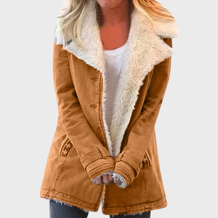 Drune | Faux-Lammfell-gefütterter Parka-Mantel