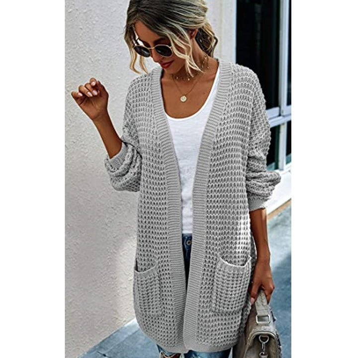 Damen Grobstrickjacke mit tiefen Taschen und lässigem Schnitt Drune