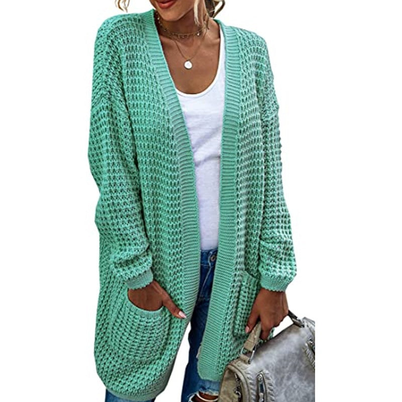 Damen Grobstrickjacke mit tiefen Taschen und lässigem Schnitt Drune