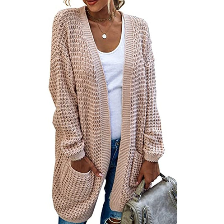 Damen Grobstrickjacke mit tiefen Taschen und lässigem Schnitt Drune
