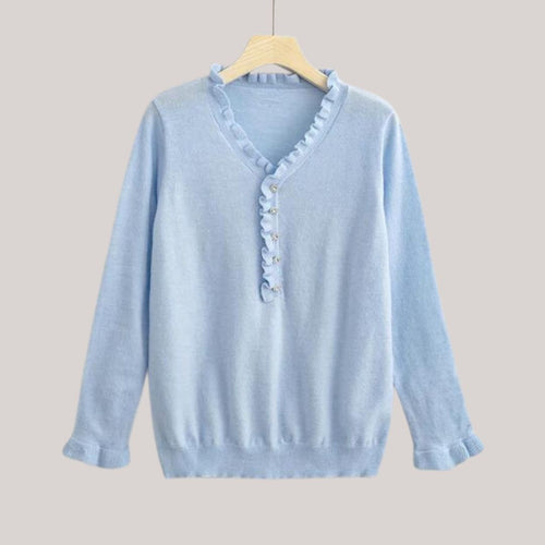 Drune | Gerüschter Gestrickter Pullover