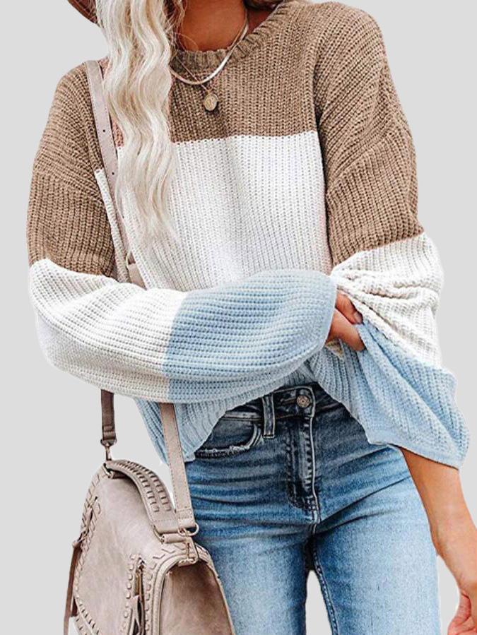 Drune | Strickpullover mit Farbblock für lässigen Herbststil