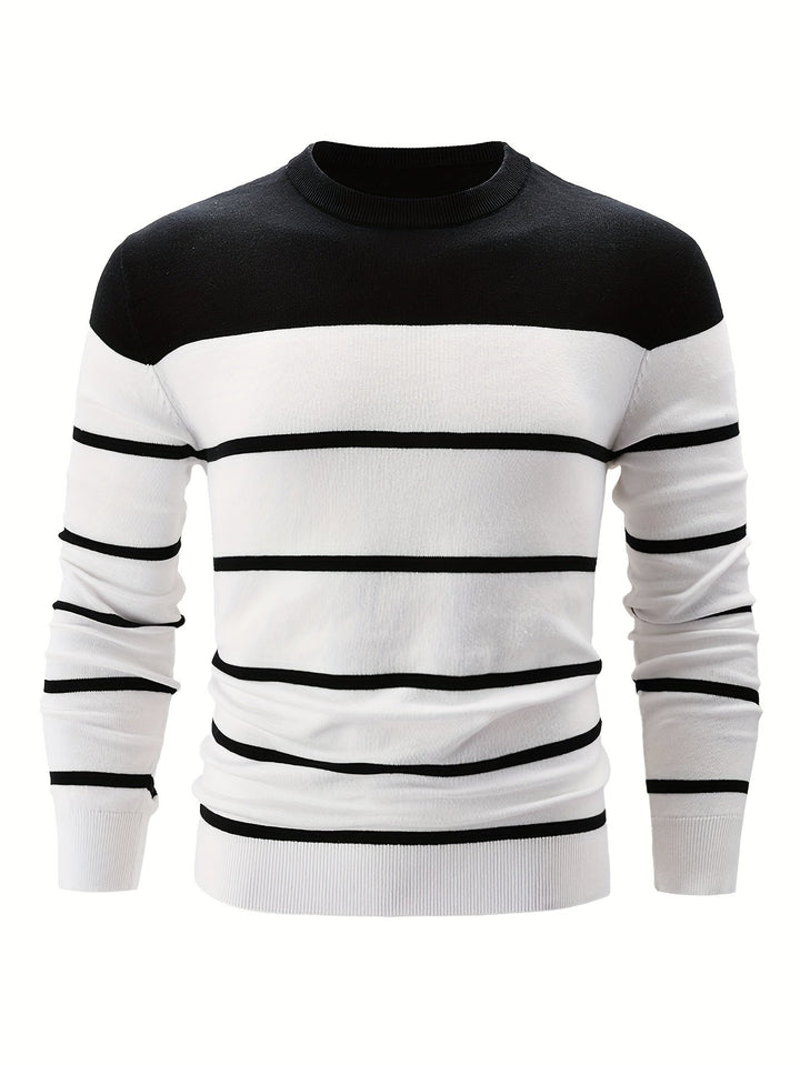 Drune | Gestreifter Pullover Baumwolle Klassisch und Komfortabel