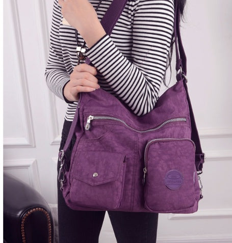 Drune | Designer Handtasche Aus Wasserfestem Bylon Stoff Mit Großem Fassungsvermögen