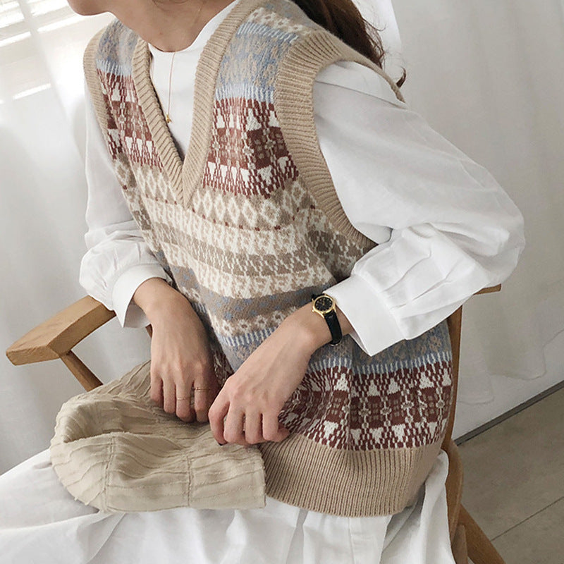 Damen Strickpullover mit modernem Fair Isle-Muster Drune
