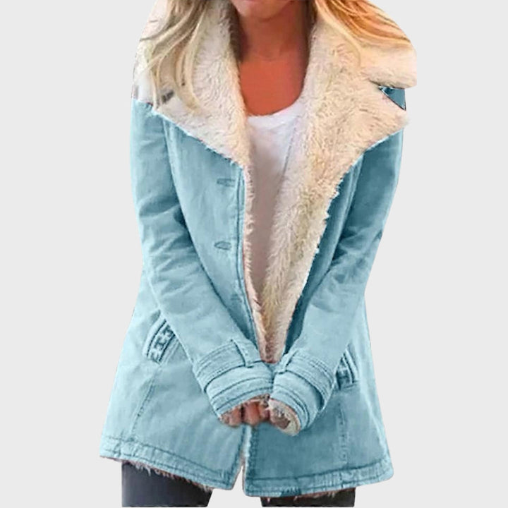 Drune | Faux-Lammfell-gefütterter Parka-Mantel