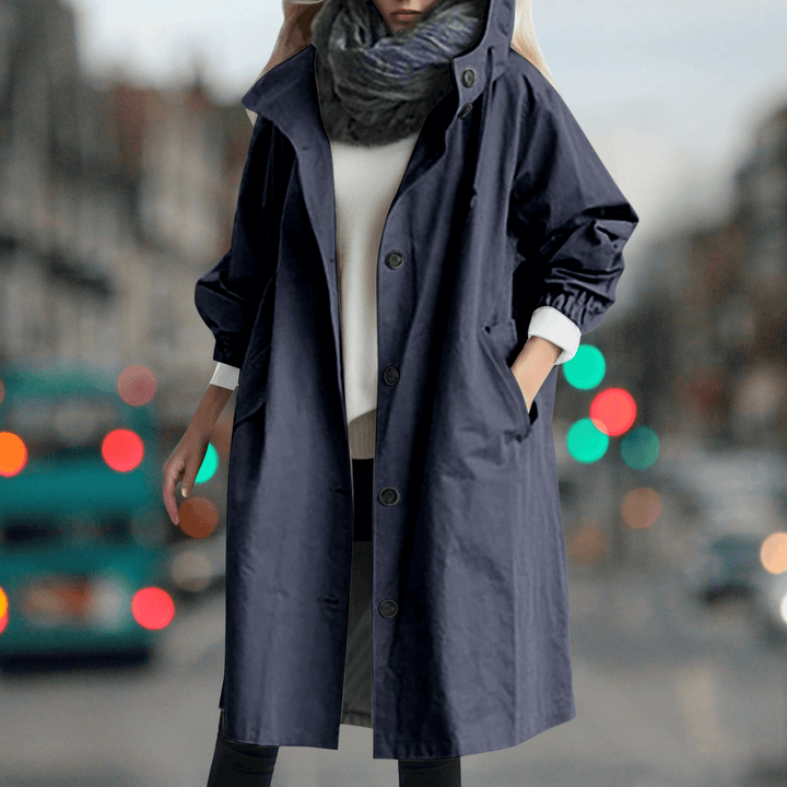 Drune | Damen Wasserdichter Teddy Fleece-Trenchcoat
