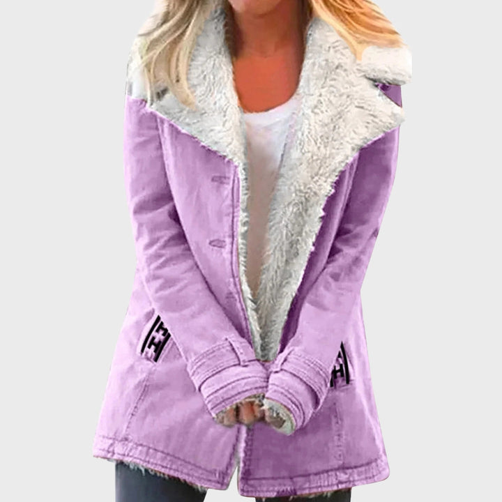 Drune | Faux-Lammfell-gefütterter Parka-Mantel