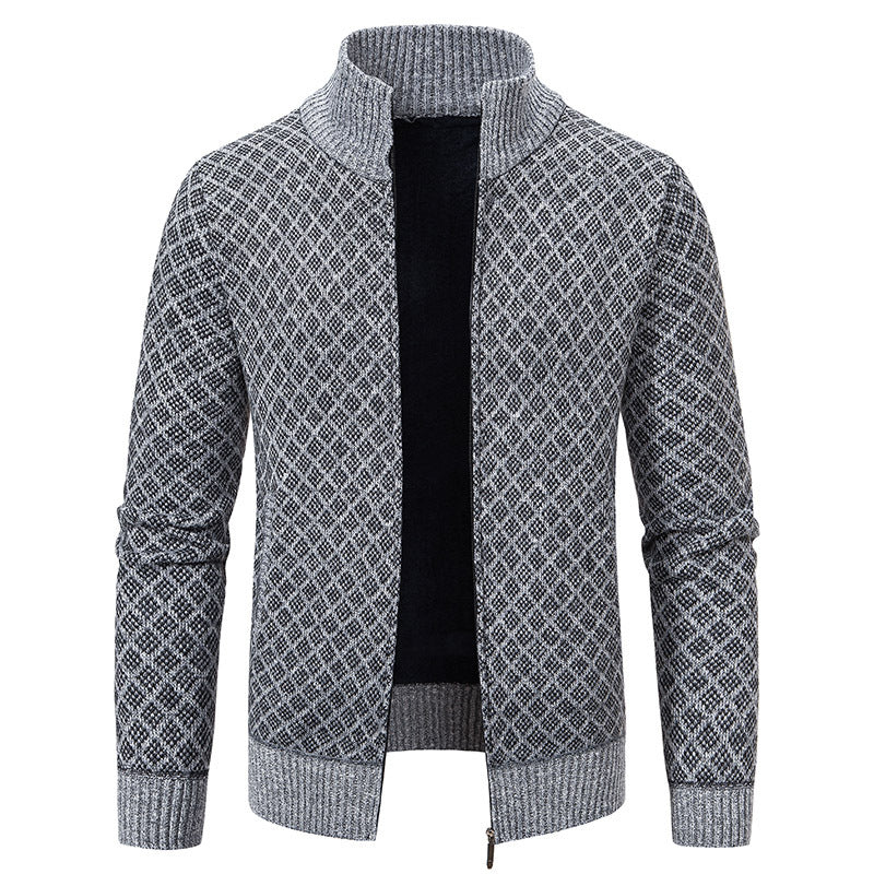 Drune | Lässige karierte Jacke mit hohem Kragen für Männer