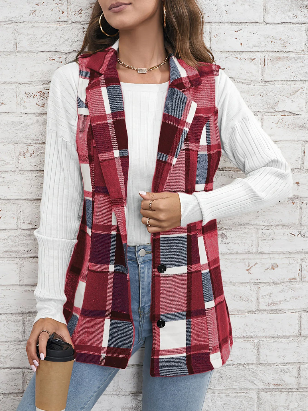 Drune | Wolle Plaid Weste