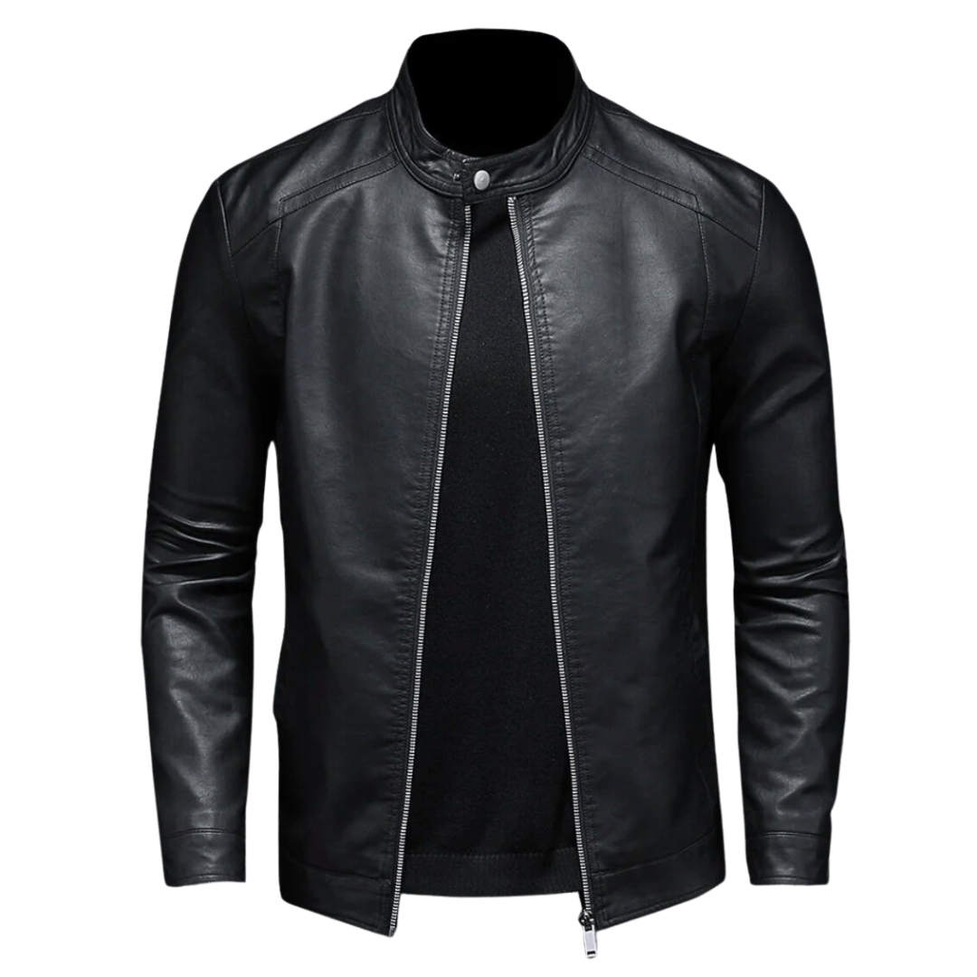 Drune | Trendig Leder Bikerjacke für Männer