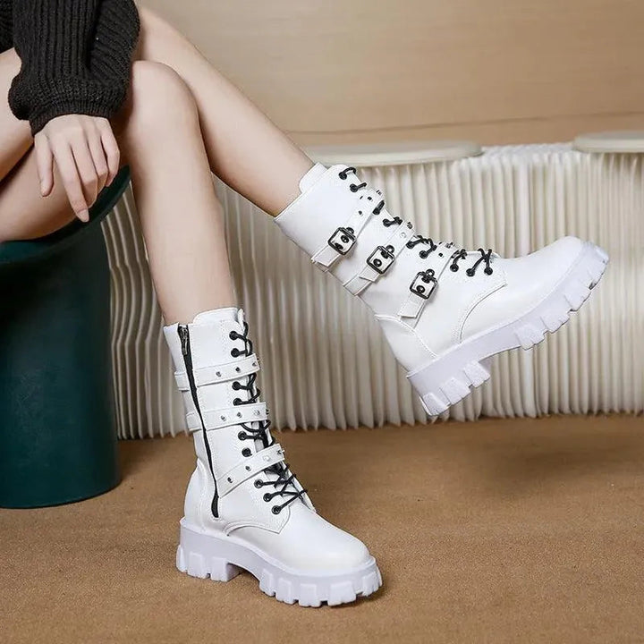 Drune | Damen Punk Stiefel