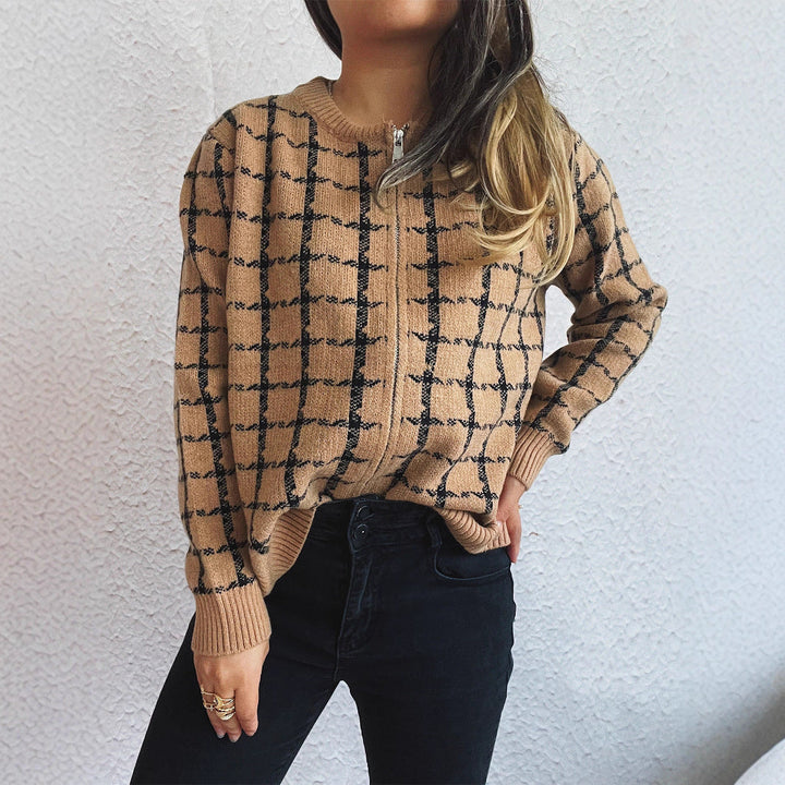 Drune | Cozy checked cardigan with pockets for everyday style