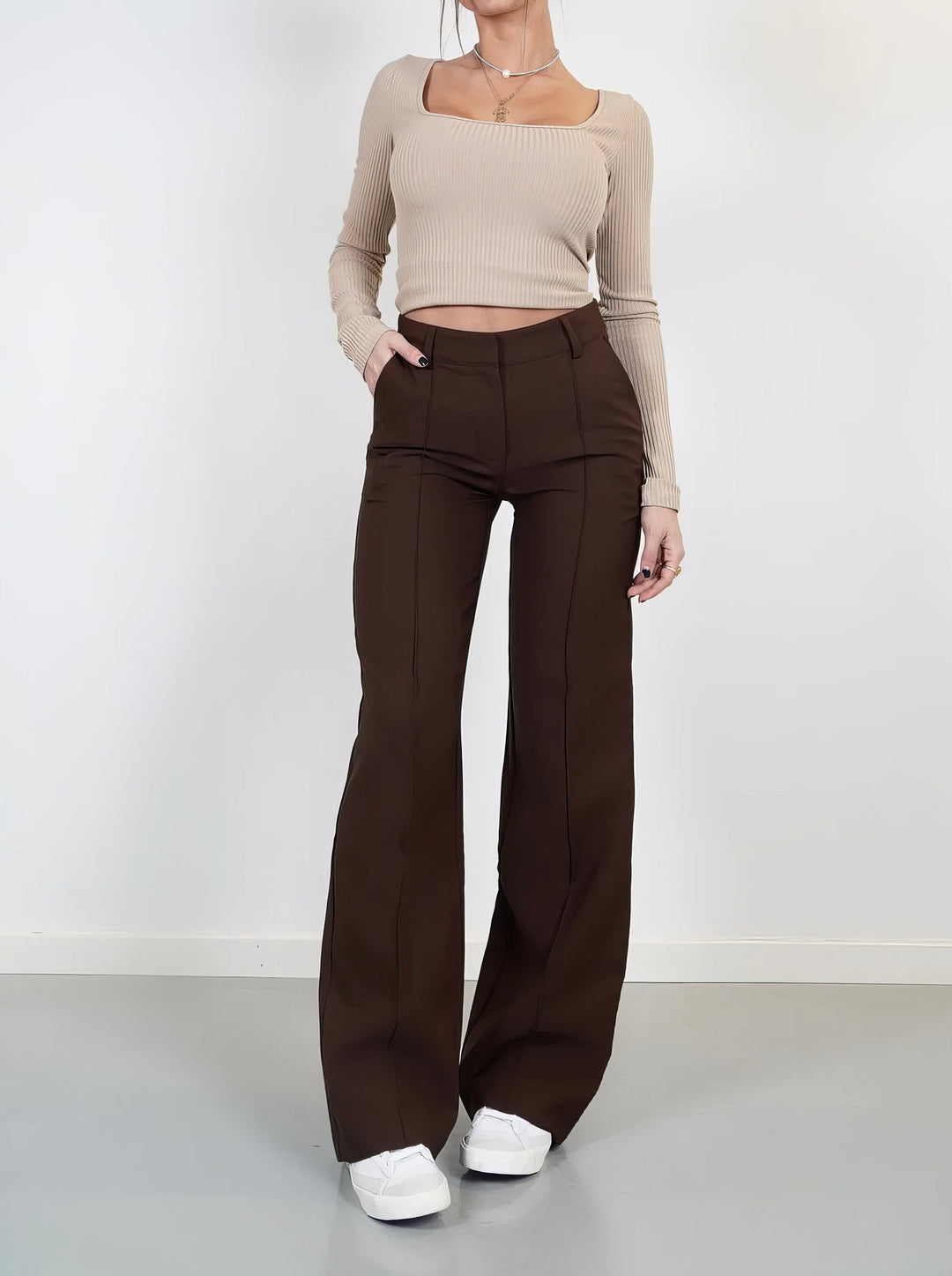 Drune | Zeitlose Klassische High Waist Hose
