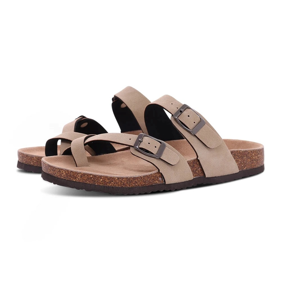 Drune | Wildleder Damen Sandalen Mit Doppeltem Riemen