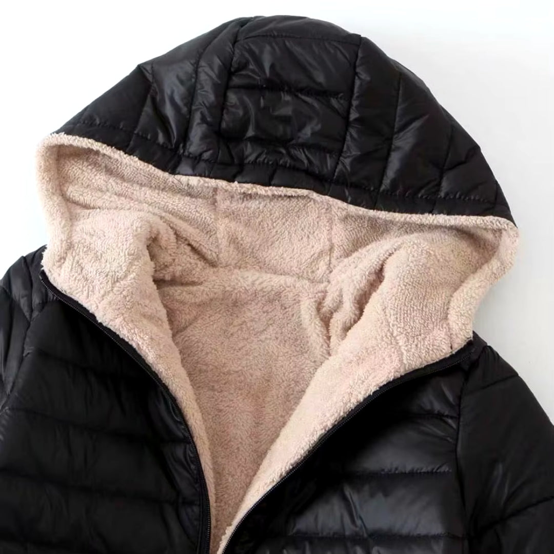 Drune | Eleganter langer schwarzer Mantel für den Winter