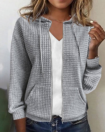 Drune | Damen Freize Jacket mit Reißverschluss & Taschen