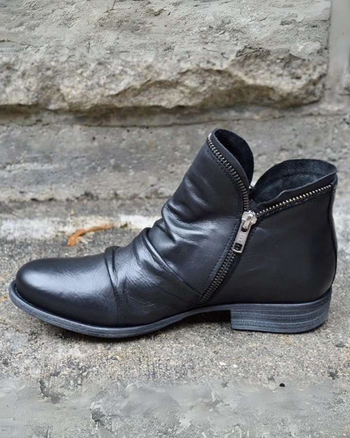 Drune | Lederstiefel mit Reißverschluss