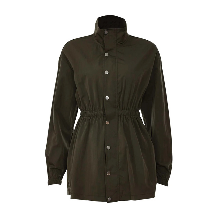 Drune - Damen khaki lässige Kordelzugjacke