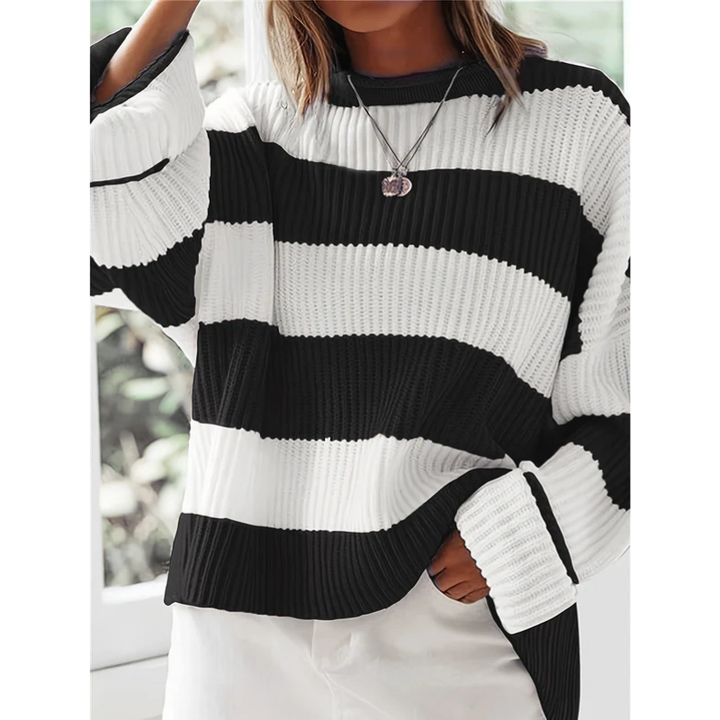 Drune | pullover strick - Gestreift & Oversize